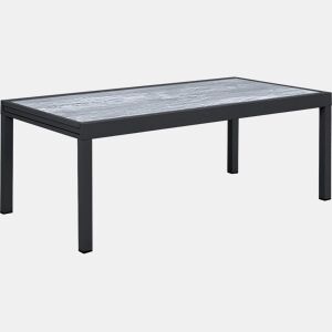 Mesa de jardim extensível em alumínio > - 200320 x 105 x 76 cm - Cinzento