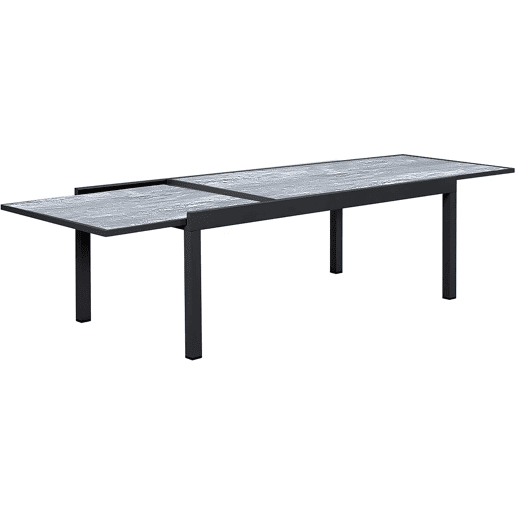 Mesa de jardim extensível em alumínio > - 200320 x 105 x 76 cm - Cinzento Mesa de jardim extensível em alumínio > - 200320 x 105 x 76 cm - Cinzento