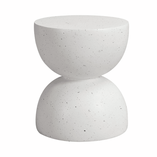 Mesa auxiliar exterior 45 cm - leve e prática, estilo moderno, para interior e exterior - branco terraço