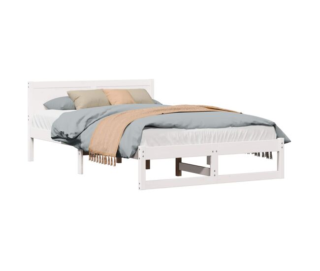 Estructura de cama doble matrimonial - 135 x 190 cm madera de pino macizo