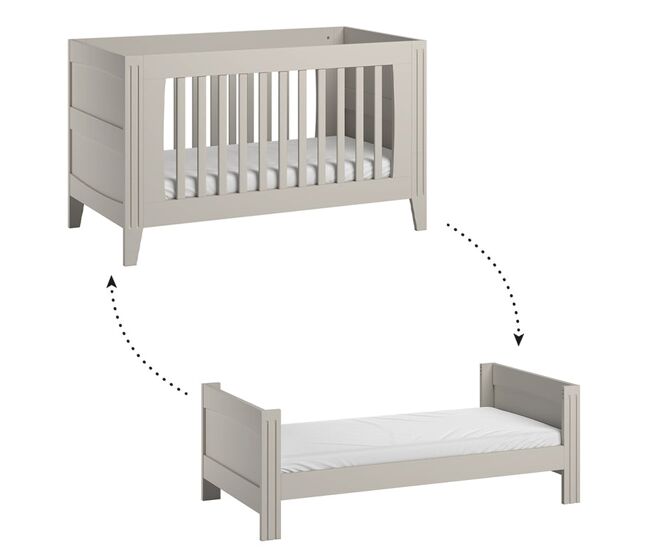 Cuna evolutiva 70x140 somier incluido vox milenne cachemire