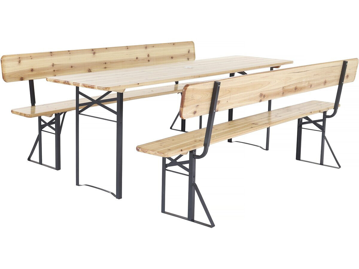 Conjunto de muebles de jardín de madera