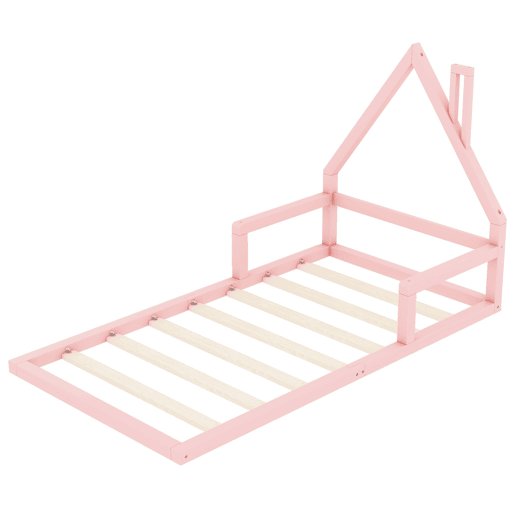 Cama de criança 90x200 cm - pinho maciço - Rosa