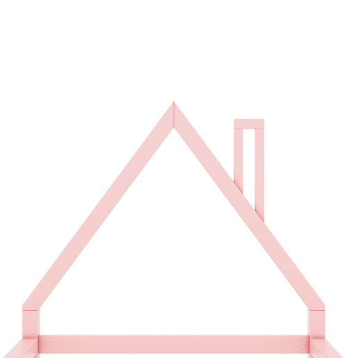 Cama de criança 90x200 cm - pinho maciço - Rosa