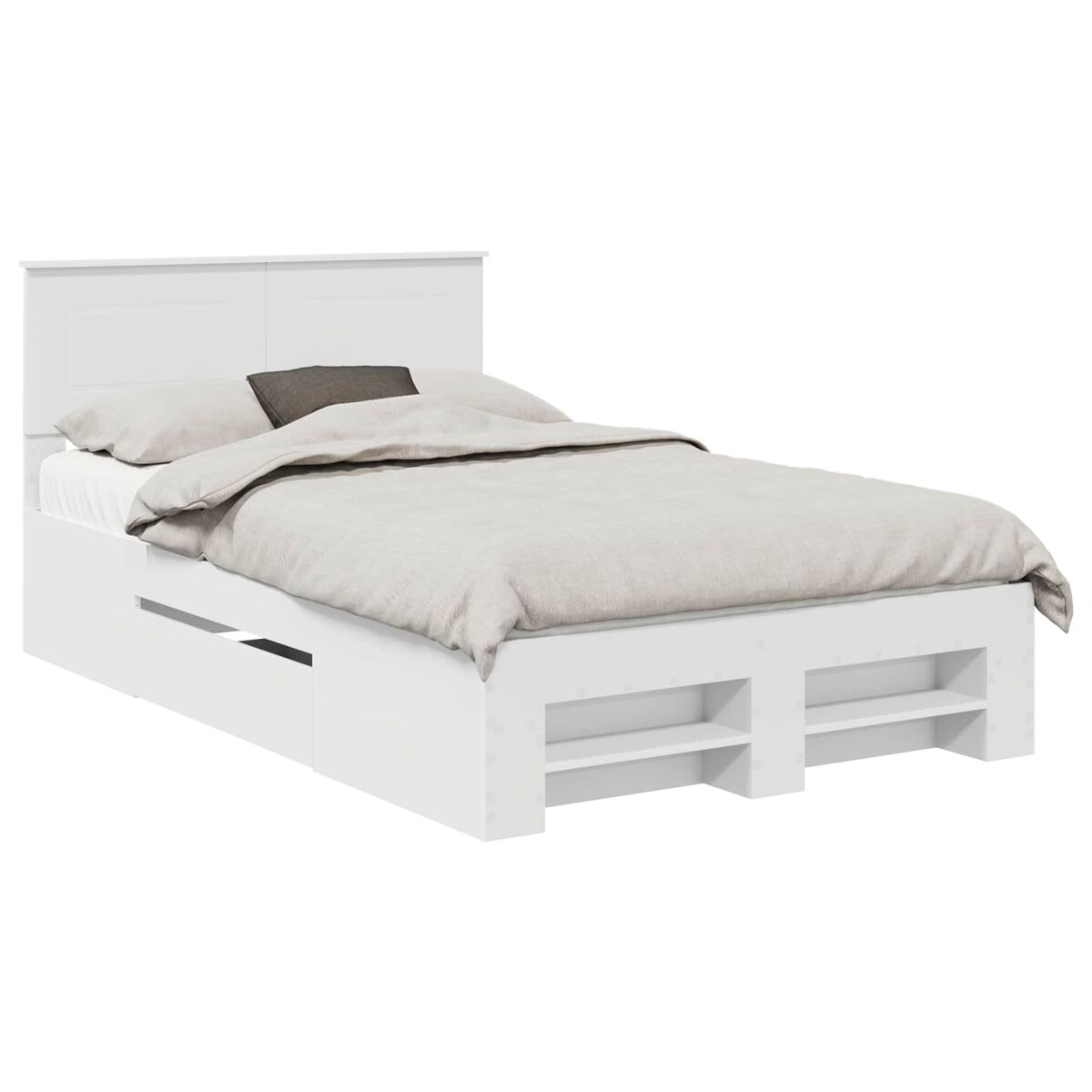 Estructura de cama doble matrimonial - 137 x 203 cm madera de ingeniería