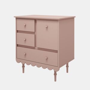 Cómoda 3 gavetas 1 porta Wood Luck Babushka Rosa