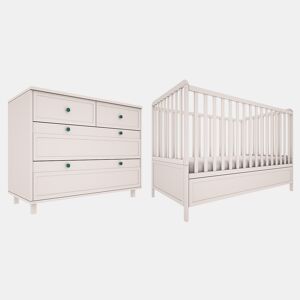 Berço evolutivo 70x140 e cómoda 4 gavetas Wood Luck Gabriel Cachemira