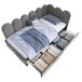 Cama individual de terciopelo Cama individual de terciopelo Gris