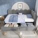Cama individual de terciopelo Cama individual de terciopelo Gris