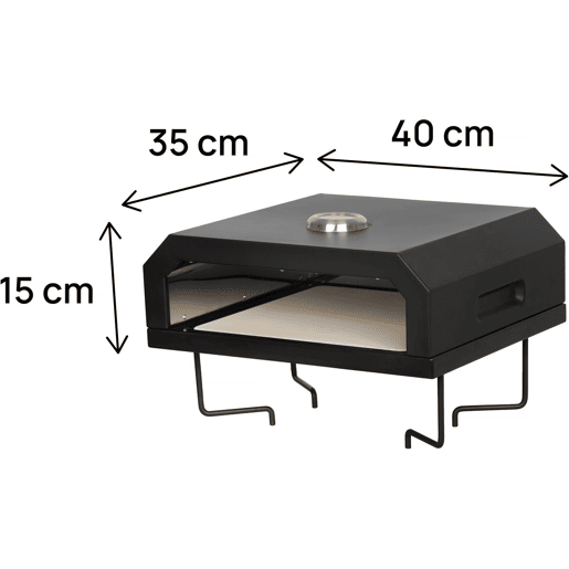 Forno para pizzas para churrasco Pizzello - 40 x 35 x 28 cm - Preto Forno para pizzas para churrasco Pizzello - 40 x 35 x 28 cm - Preto