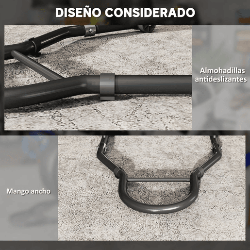 HOMCOM Cavalete de Moto Carga de 390 kg Suporte Dianteiro e Traseiro Universal Elevador de Moto em Aço com Encaixes Ajustáveis em U+L Rodas e Clipes de Fixação Preto