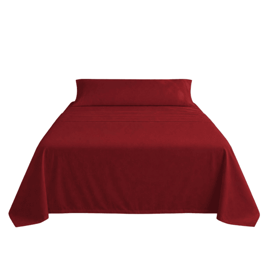 Jogo de Lençóis Bordô Cama de 90cm 144 Fios Donegal Collections