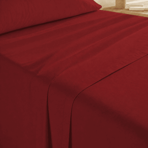 Jogo de Lençóis Bordô Cama de 90cm 144 Fios Donegal Collections