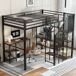 Cama alta para niños Cama alta para niños Negro