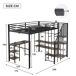 Cama alta para niños Cama alta para niños Negro