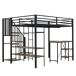 Cama alta para niños Cama alta para niños Negro
