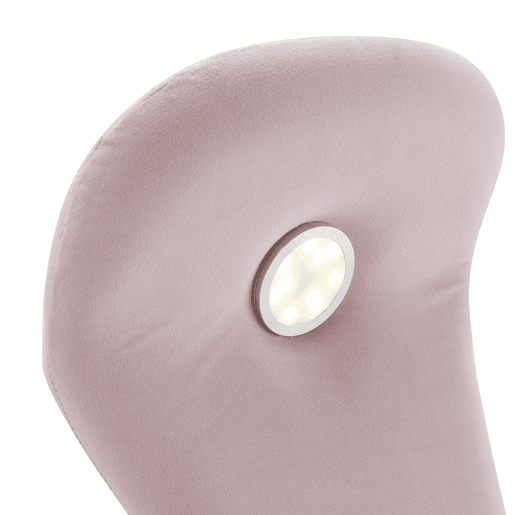 Cama estofada 140x200cm - Cama hidráulica com orelhas de coelho, luz quente ajustável, arrumação - Rosa