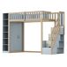 Cama alta para niños 290x96 Cama alta para niños 290x96 Gris