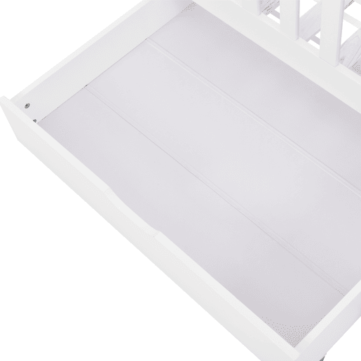 Cama tipo casa 90x200 cm - Estante multifuncional, gavetas grandes, design de chaminé - Branco