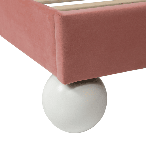 Cama individual 90x200 - Cabeceira em forma de laço, LED ajustável, estrutura estável, design elegante - Bege + Rosa