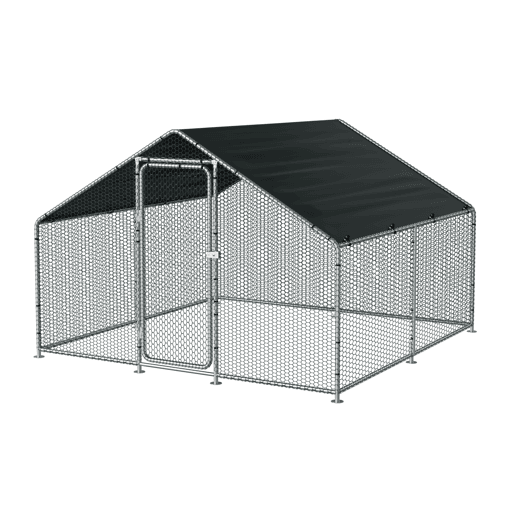 Gaiola de exterior Wels Voladero - 3 x 3 x 2 m - Prata e verde escuro pro.tec