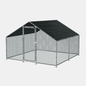 Gaiola de exterior Wels Voladero - 3 x 3 x 2 m - Prata e verde escuro pro.tec