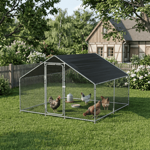 Gaiola de exterior Wels Voladero - 3 x 3 x 2 m - Prata e verde escuro pro.tec