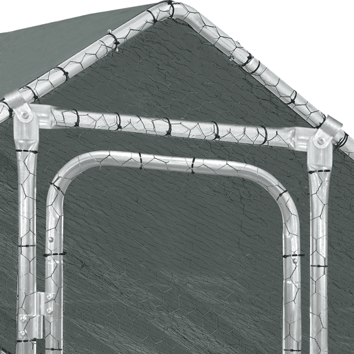 Gaiola de exterior Wels Voladero - 3 x 3 x 2 m - Prata e verde escuro pro.tec
