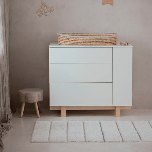 Cómoda 3 gavetas Wood Luck Romy Branco