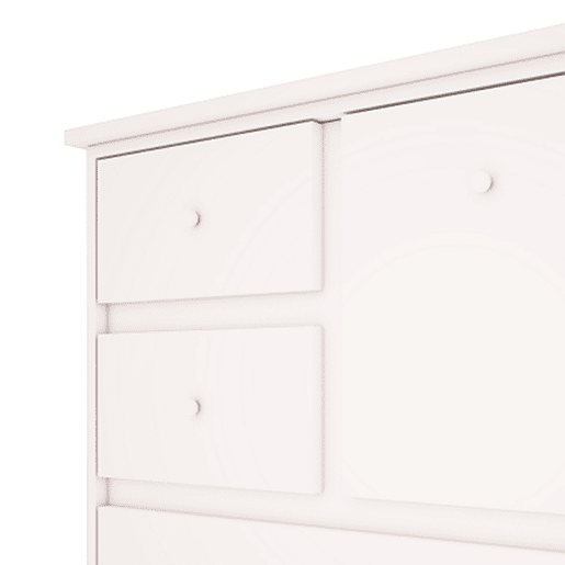 Cómoda 3 gavetas 1 porta Wood Luck Babushka Branco