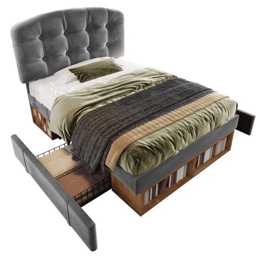 Cama de solteiro de veludo 90x200 cm,cinza