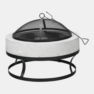 Braseiro de pedra Torro - 70 x 70 x 49 cm - Branco
