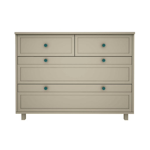 Berço evolutivo 70x140 e cómoda de 4 gavetas Wood Luck Gabriel Verde Eucalipto