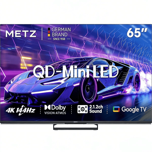 Metz Smart TV 65MNE8000Z 65 polegadas 4K Ultra HD QLED HDR preto