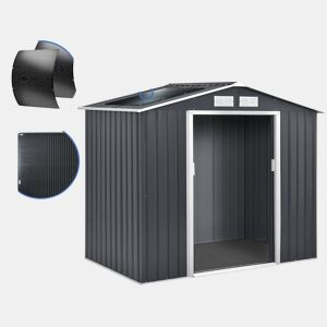 Telheiro metálico para jardim - Vegas - 4,07 m² com painéis solares
