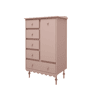 Cómoda 5 gavetas 1 porta Wood Luck Babushka Rosa