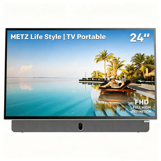 Metz Smart TV 24MPE7000Z 24 FHD WiFi DVB-T2 branco preto