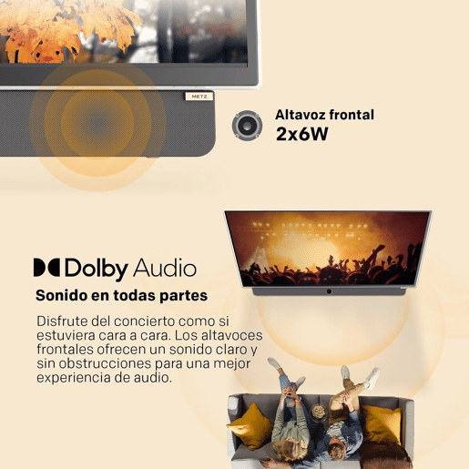 Metz Smart TV 24MPE7000Z 24 FHD WiFi DVB-T2 branco preto