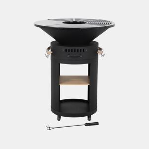 Braseiro Cesar premium para churrasco a carvão e a lenha - Ø 81 cm - Preto