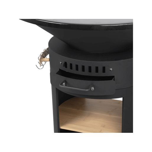 Braseiro Cesar premium para churrasco a carvão e a lenha - Ø 81 cm - Preto