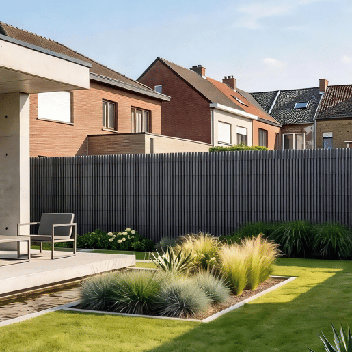 Tapete de privacidade para jardim Cefalu PVC 150x300cm 19 mm Antracite casa.pro