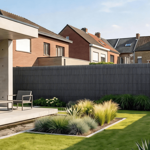 Tapete de privacidade para jardim Cefalu PVC 120x300cm 16 mm Antracite casa.pro