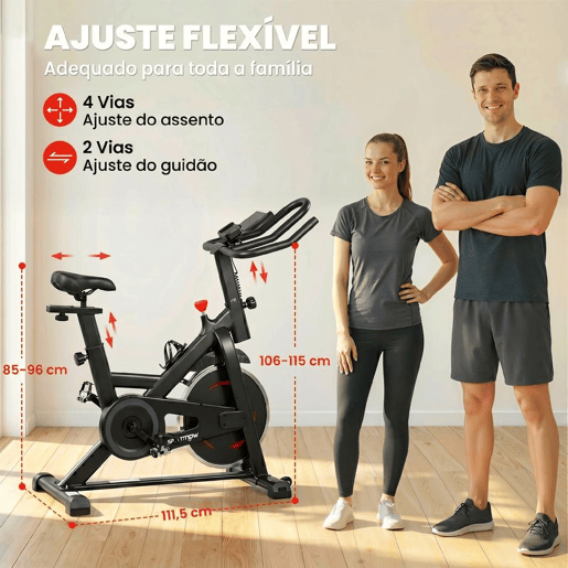 SPORTNOW Bicicleta Estática para Casa com Resistência Magnética APP Bluetooth Bicicleta Silenciosa com Ecrã LCD, Volante Assento e Guiador Ajustáveis Rodas, Suporte para Telemóvel Porta-garrafa