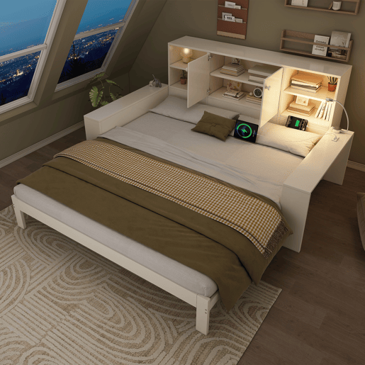 Sofá-cama individual conversível 90x200 cm de mdf,branco Sofá-cama individual conversível 90x200 cm de mdf,branco