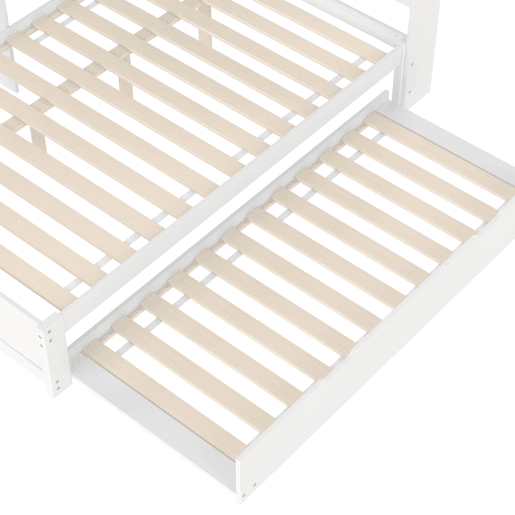 Sofá-cama + 140x200 cm - Cama extensível com tomada e 2 portas USB - Branco