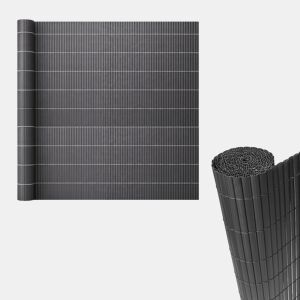 Tapete de privacidade para jardim Cefalu PVC 150x400cm 16 mm Antracite casa.pro
