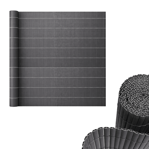 Tapete de privacidade para jardim Cefalu PVC 150x400cm 19 mm Antracite casa.pro