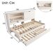 Cama nido de madera maciza Cama nido de madera maciza Blanco