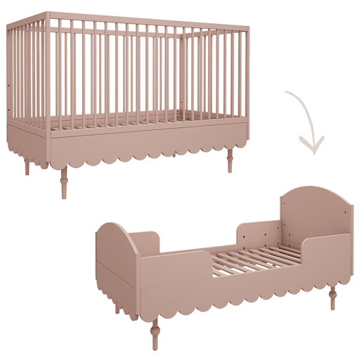 Berço evolutivo 70x140 Wood Luck Babushka Rosa