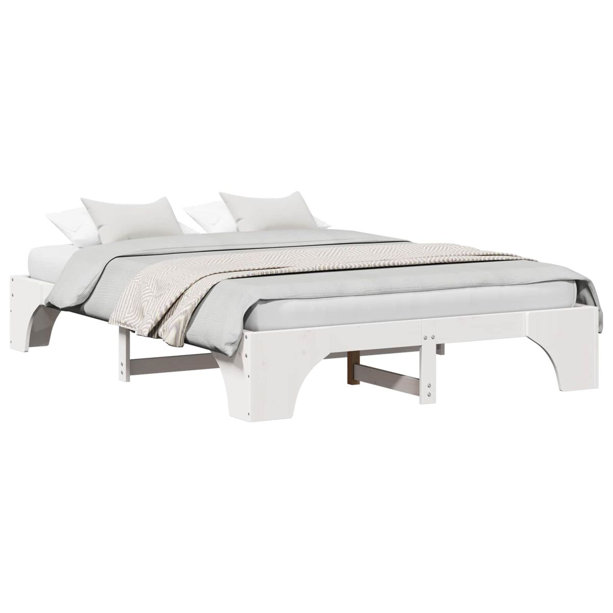 Estructura de cama doble matrimonial - 150 x 200 cm madera de pino macizo